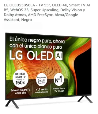 LG TV OLED55B56LA TV 55 OLED 4K Smart TV