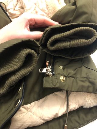 Abrigo Zara verde talla M