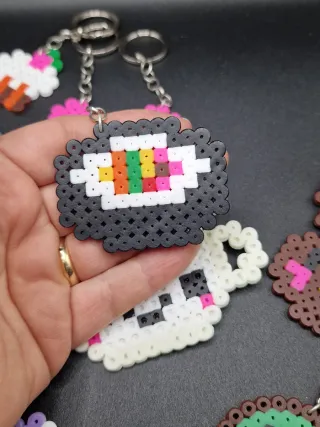 Lotto portachiavi pixel art Pyssla