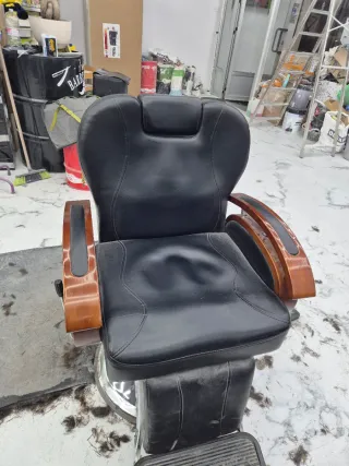 Sillón Barbería Reclinable Negro