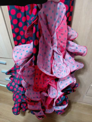 Vestido Flamenco Lunares Rojo y Negro