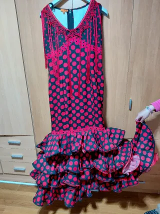 Vestido Flamenco Lunares Rojo y Negro