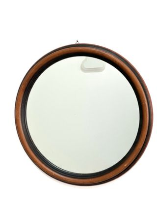 Specchio Rotondo Vintage Legno 35cm