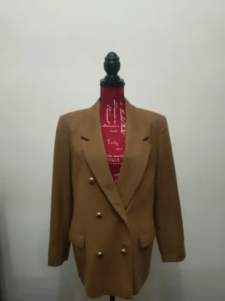 Blazer Max Mara lana marrone doppio petto