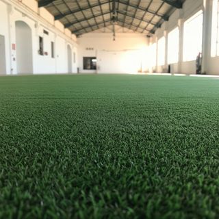 Césped artificial reutilizado