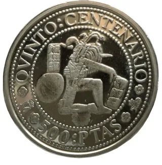 Moneda 500 pts V centenario