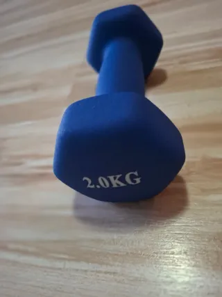 Mancuerna hexagonal 2 kg azul