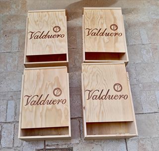 4 Scatole di legno con coperchio per scaffali e armadi