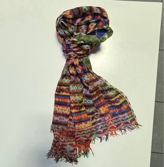 Sciarpa artigianale reversibile multicolor