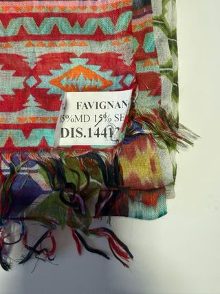 Sciarpa artigianale reversibile multicolor