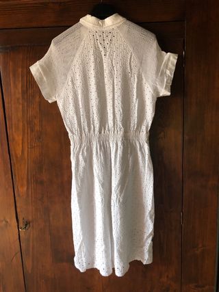 Abito corto pizzo sangallo bianco