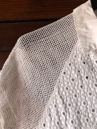 Abito corto pizzo sangallo bianco