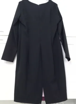 Abito midi elegante floreale nero XXL