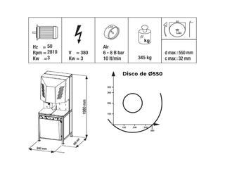 Máquina tronzadora para cajón de persianas