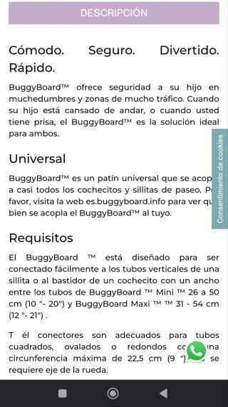 Patinete Buggy Board para carrito bebé Guadalajara