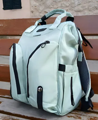 Mochila Impermeable Verde Reflectante