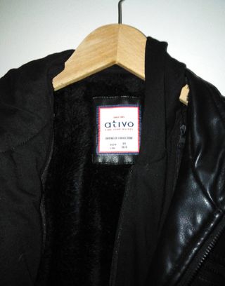 Chaqueta Piel Ativo con Capucha para jovenes 12-16