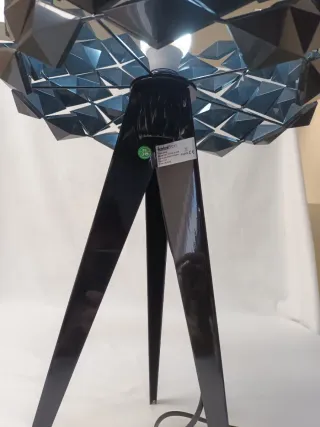 Lámpara de mesa moderna E27 negra