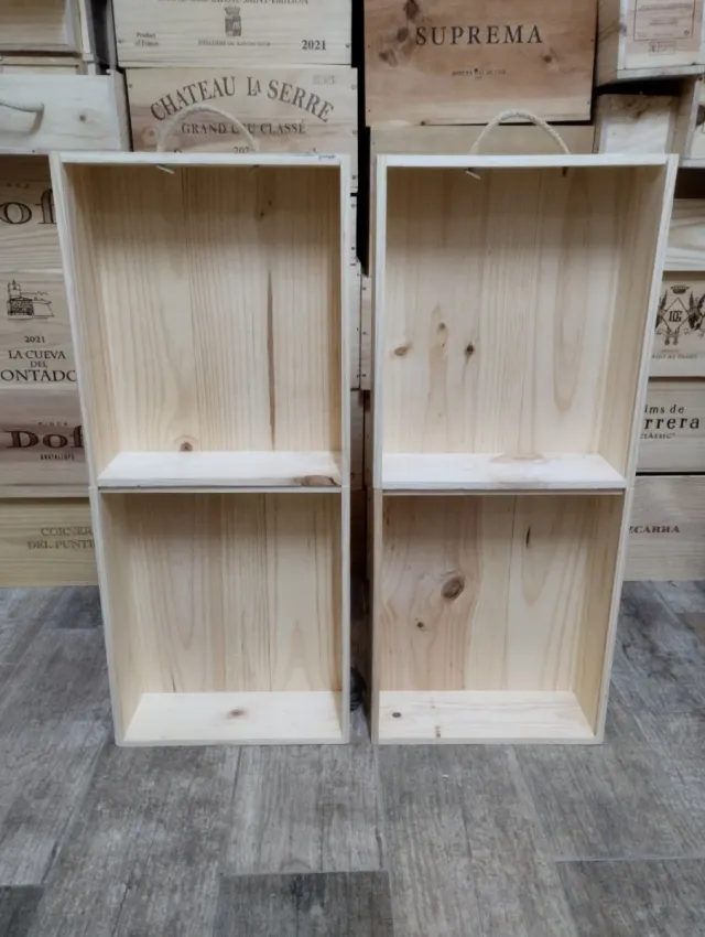 4 Cajas de Madera Estantería