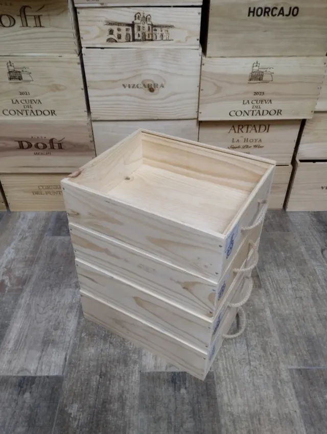 4 Cajas de Madera Estantería