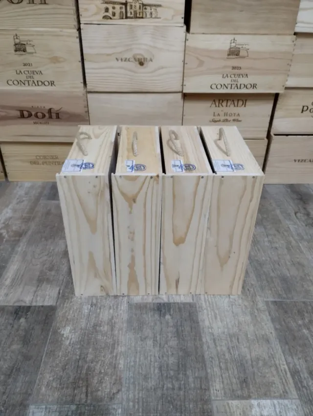 4 Cajas de Madera Estantería
