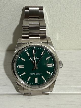 Rolex Oyster Perpetual 41mm Esfera Verde