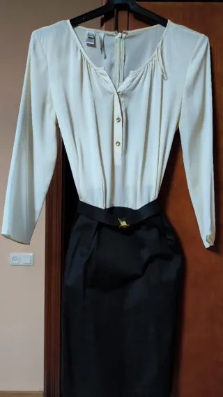 Vestido blanco y negro