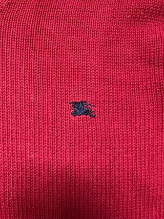 Jersey Burberry London Rojo Cuello Pico Talla 5(L)