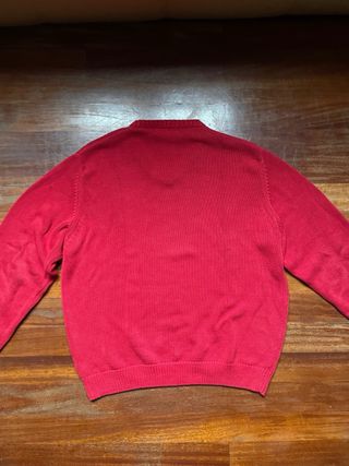 Jersey Burberry London Rojo Cuello Pico Talla 5(L)