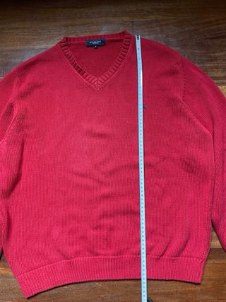 Jersey Burberry London Rojo Cuello Pico Talla 5(L)