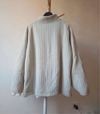 Jersey Adidas Lana Beige Media Cremallera