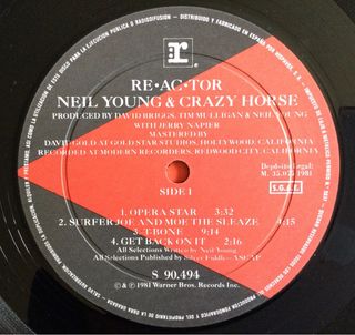 Neil Young  & Crazy Horse "Reactor" LP 1981 Spain