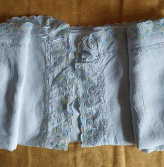 Lenzuolo matrimoniale in puro lino con passamaneri