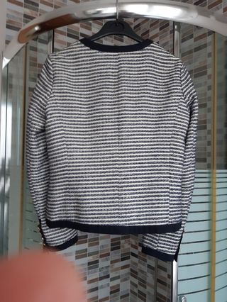 Chaqueta Chanel beige y azul