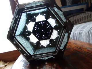 Lanterna Lampada Vetro e Metallo