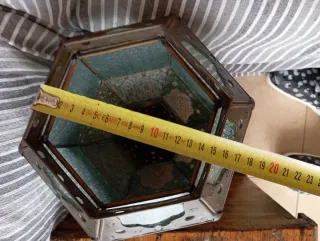 Lanterna Lampada Vetro e Metallo