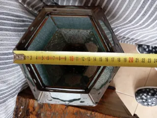 Lanterna Lampada Vetro e Metallo