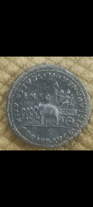 2 Reproducciones Denario Romano Nerón