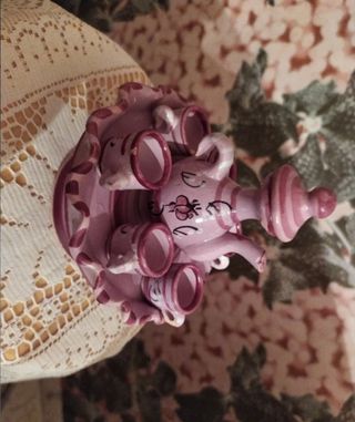 Set Teiera e Tazzine Rosa terracotta