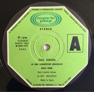 Chile Vencerá -LP 1977 Spain “Salvador Allende “