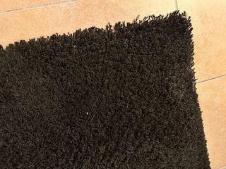 Alfombra pelo largo color negro 195cm