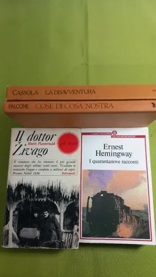 LOTTO N.4 LIBRI CASSOLA FALCONE HEMINGWAY PASTERNA