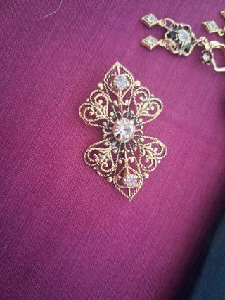 Set di gioielli baturra placcato oro anni '90