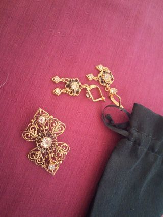 Set di gioielli baturra placcato oro anni '90