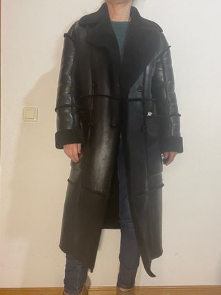 Abrigo doble faz negro Stradivarius