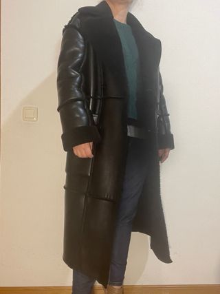 Abrigo doble faz negro Stradivarius