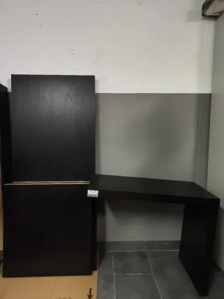 Escritorio IKEA MALM Negro 151x65cm