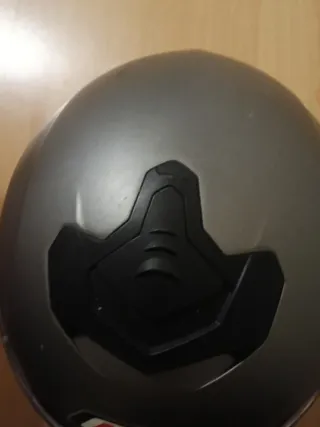 Casco Moto NZI Plata y Rojo