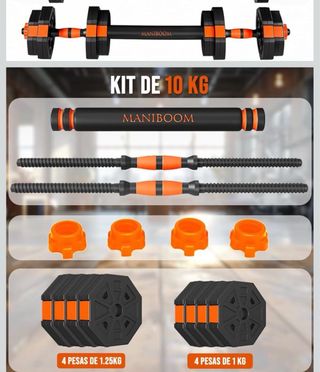 Kit Mancuernas 10kg Maniboom