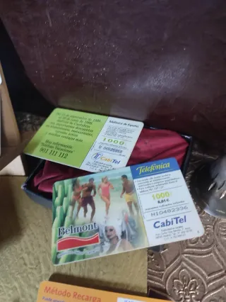 Tarjetas Telefónicas Años 90 retro